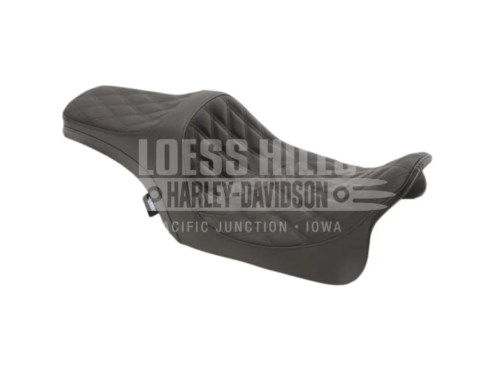 Drag Specialties Black Double Diamond Stitch Vinyl Predator