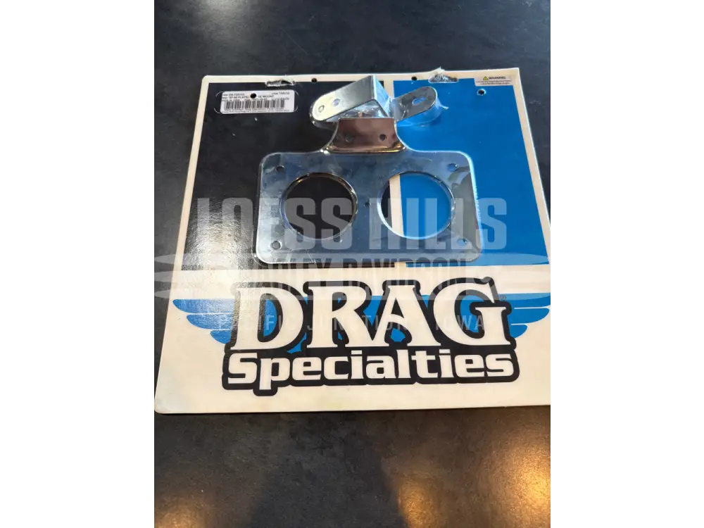 Drag Specialties Chorme Steel Lay-Down License Plate Mount