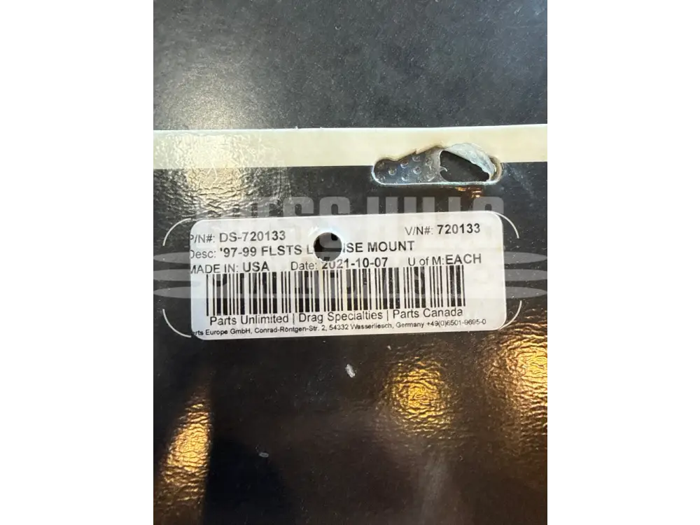 Drag Specialties Chorme Steel Lay-Down License Plate Mount