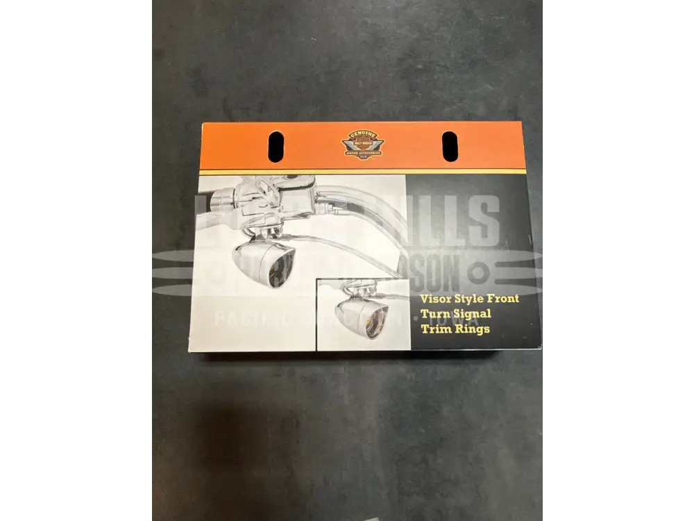 Front Turn Signal Visor Kit: 69758-05 - Chrome Trim