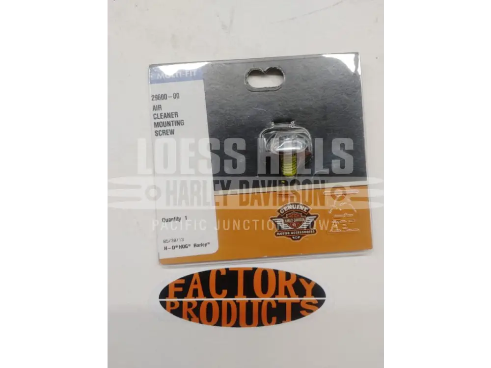 GENUINE HARLEY DAVIDSON AIR CLEANER MOUNTING SCREW 29600-00