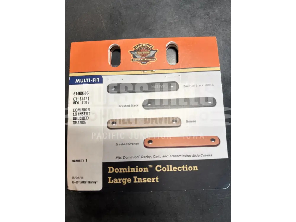 GENUINE HARLEY DAVIDSON Dominion Large Insert Brushed