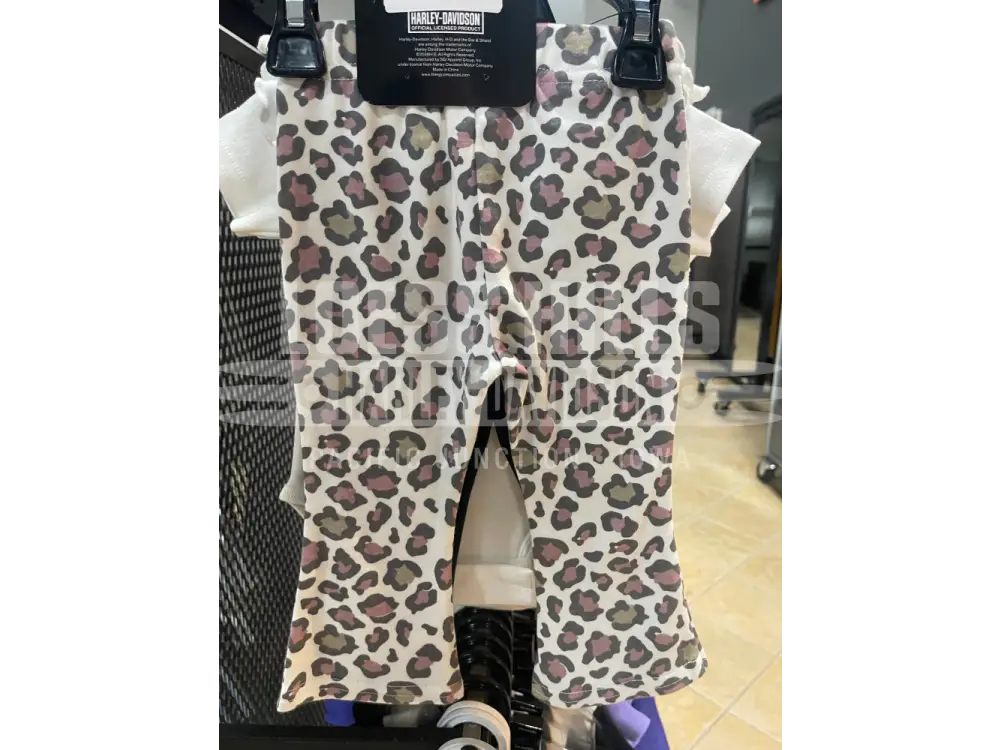 Girl’s 2 Pack Cream Print/Black Pants 4003409 - Girl’s Pants