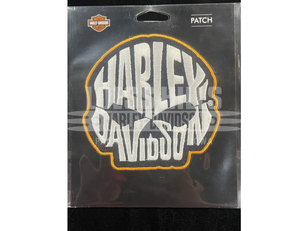 H-D Text Skull 4’’ Patch 8012915 - Collectables
