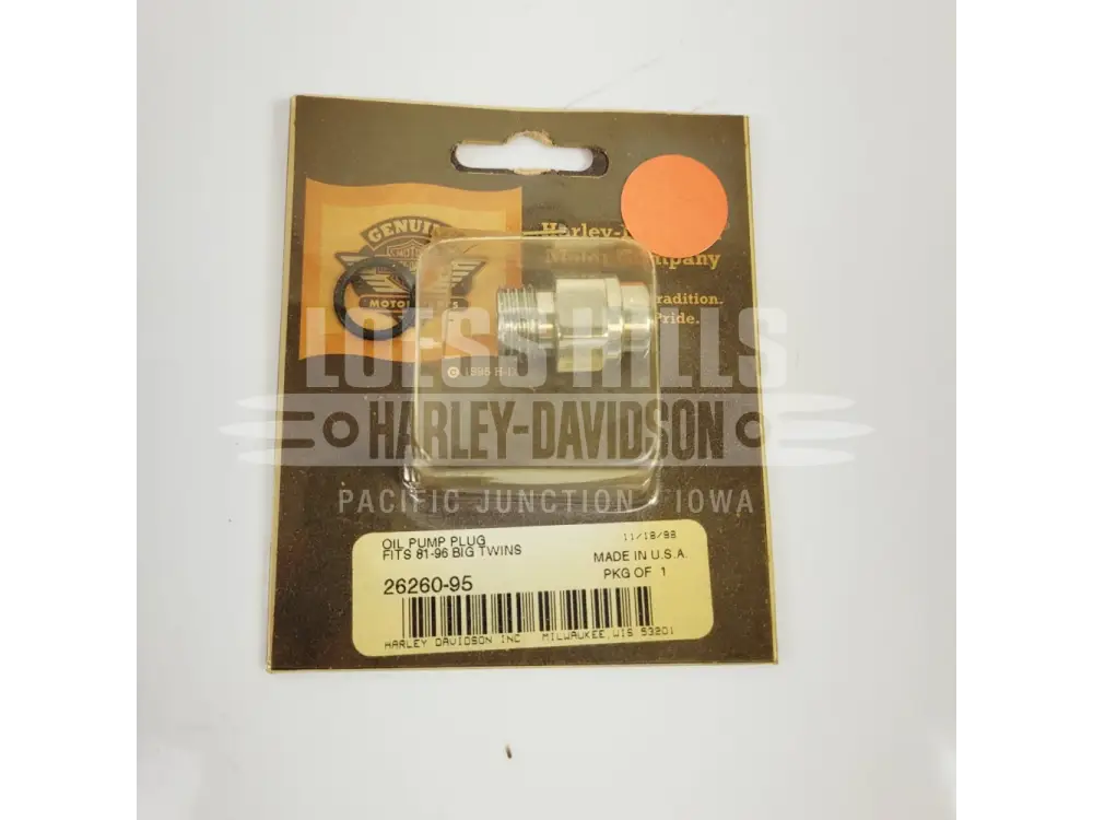 Harley-Davidson 1981-1996 Big Twin Oil Pump Plug 26260-95