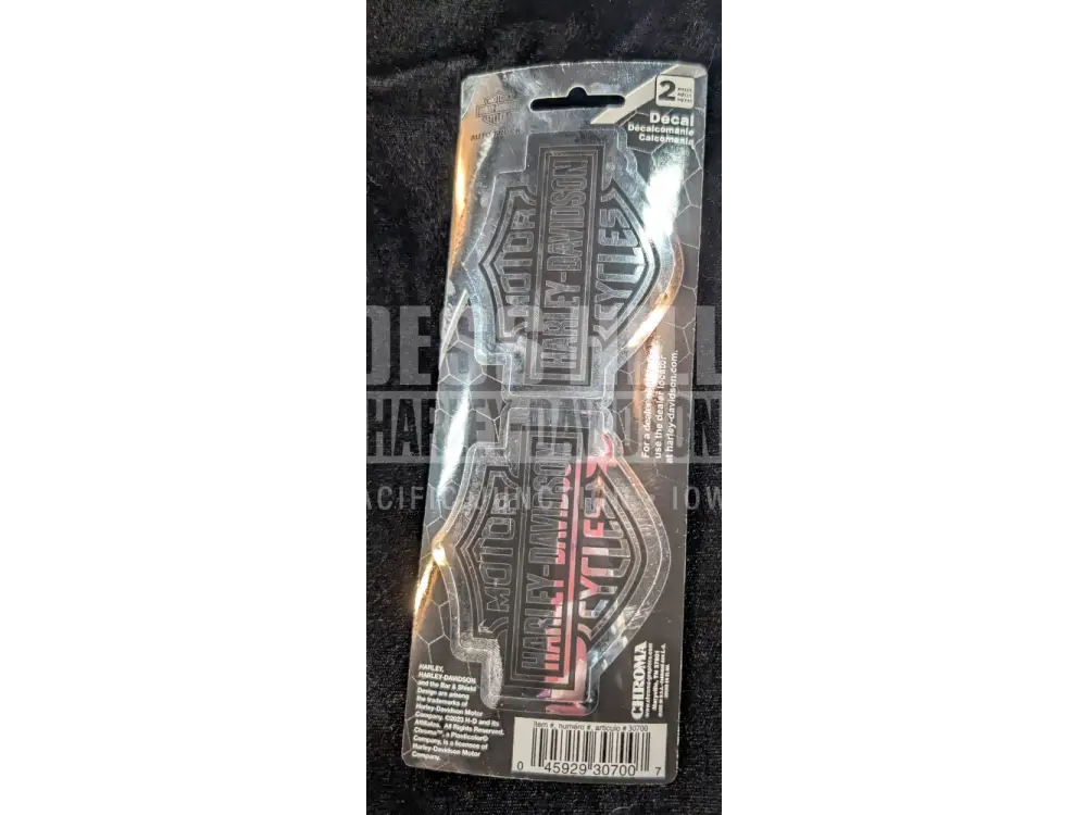 Harley-Davidson 2 Piece Small Chrome B&S Decal CG30700