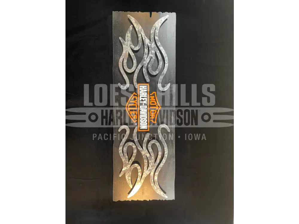 Harley-Davidson Bar & Shield Flames Pub Sign HDL-15328