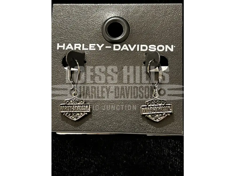 Harley-Davidson Bar & Shield Hematite Drop Earrings