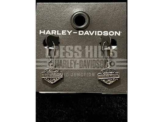 Harley-Davidson Bar & Shield Hematite Drop Earrings