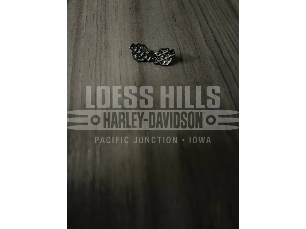 Harley-Davidson Black Bar & Shield Post Earrings