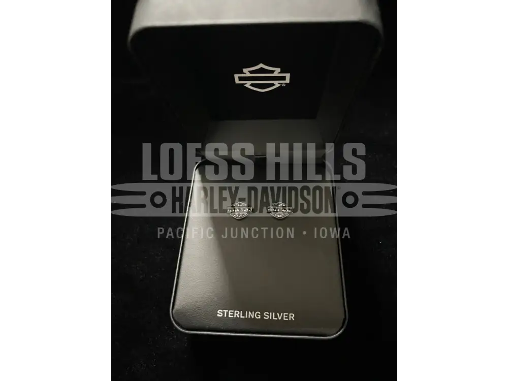 Harley-Davidson Black Bar & Shield Post Earrings