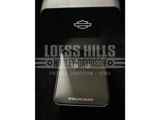 Harley-Davidson Black Bar & Shield Post Earrings