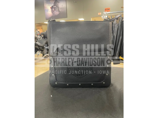 Harley-Davidson Black Flat Stud Shopper Hobo Bag MHW043