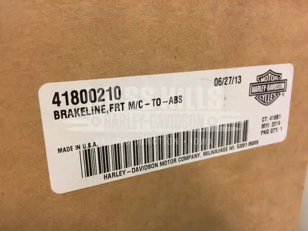 HARLEY-DAVIDSON BRAKELINE FRT M/C TO ABS 41800210
