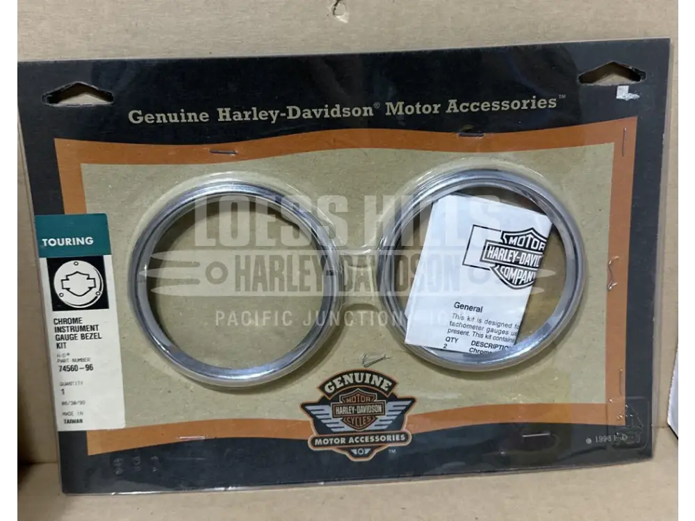 Harley Davidson Chrome Instrument Gauge Bezel Kit Touring