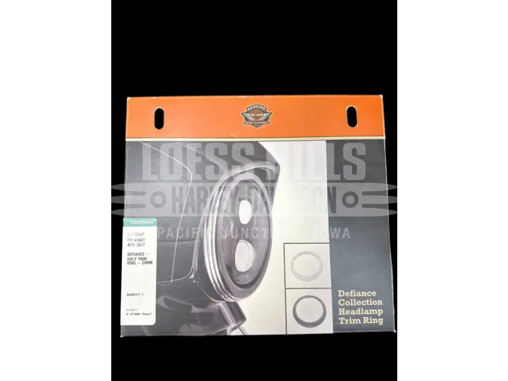Harley-Davidson Defiance Headlamp Trim Ring Chrome: