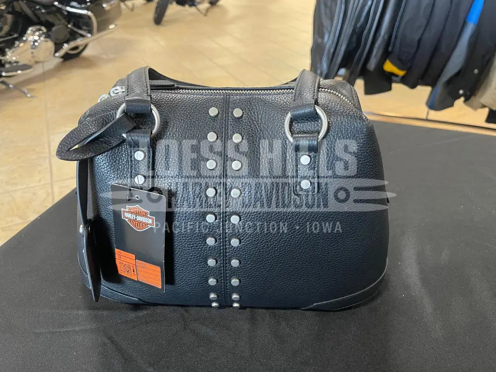 Harley-Davidson Double Studded Tote Bag MHW022 - Black