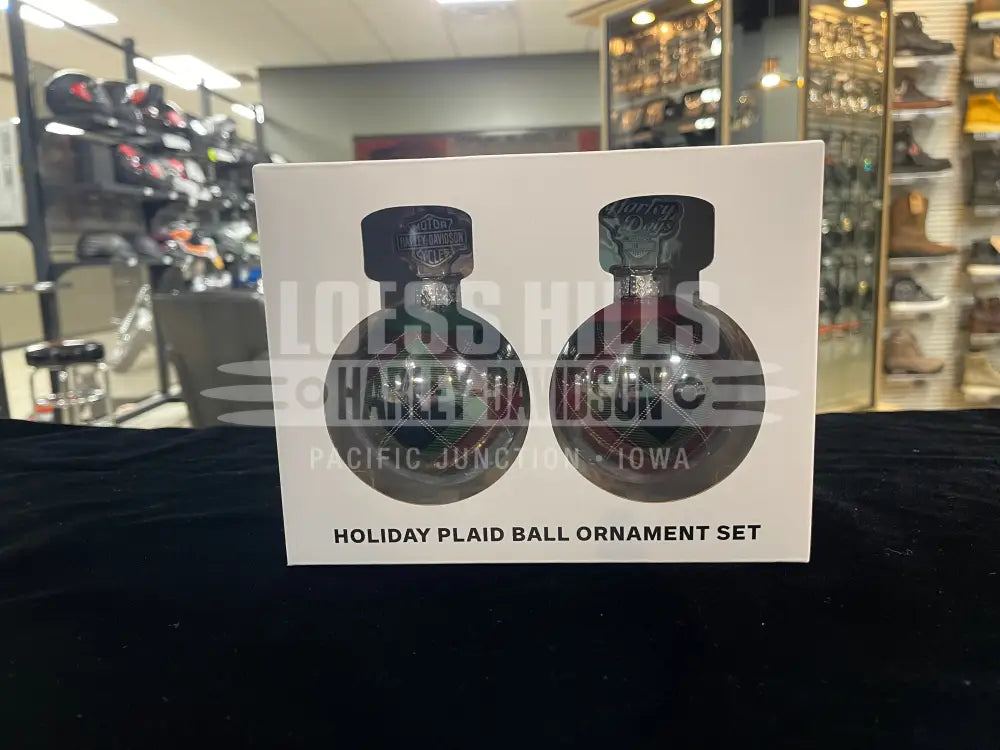 Harley-Davidson Holiday Plaid Ball Ornament Set HDX-99356
