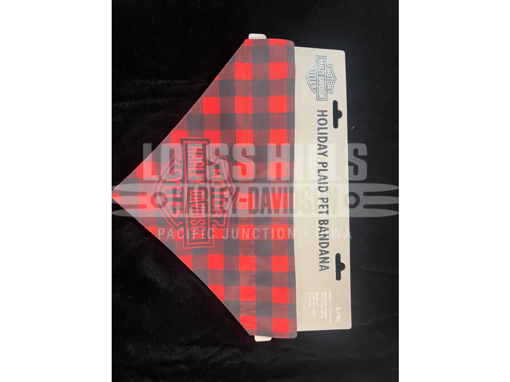 Harley-Davidson Holiday Plaid Pet Bandana HDX-90211 - Pets