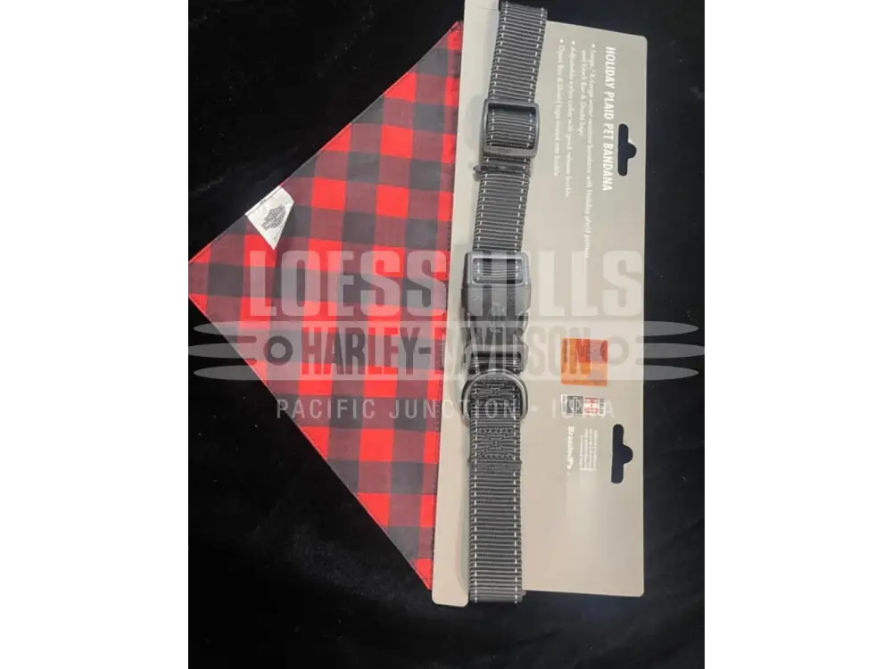 Harley-Davidson Holiday Plaid Pet Bandana HDX-90211 - Pets