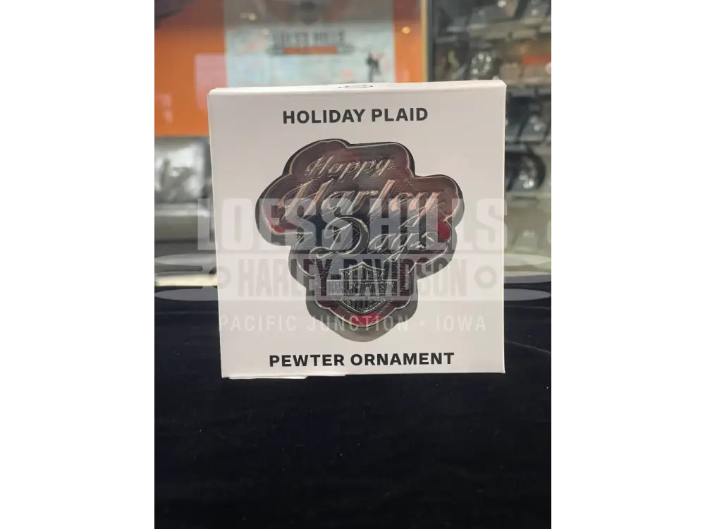 Harley-Davidson Holiday Plaid Pewter Ornament HDX-99357