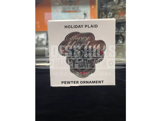 Harley-Davidson Holiday Plaid Pewter Ornament HDX-99357