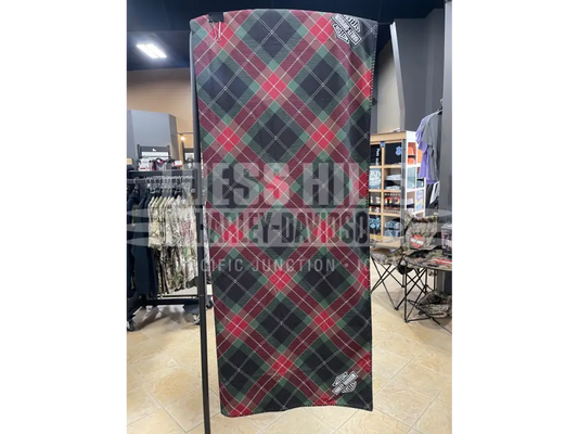 Harley-Davidson Holiday Red/Green Plaid Blanket HDX-99353