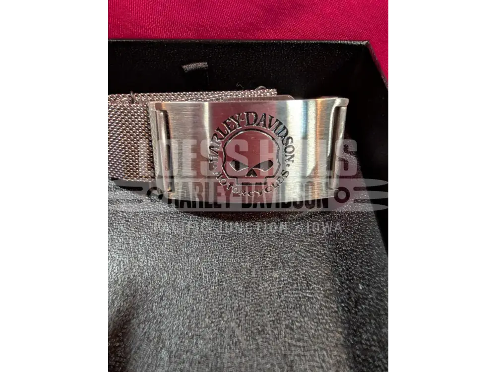 Harley-Davidson Men’s Adjustable SS Mesh Metal Bracelet W/