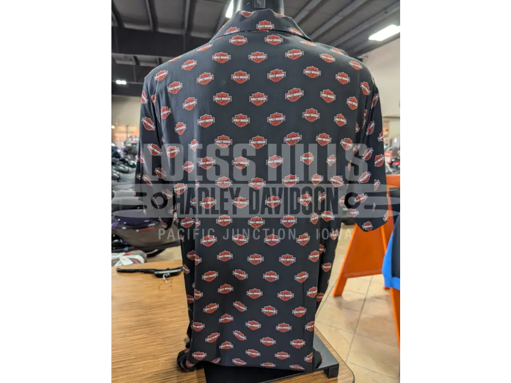 Harley-Davidson Men’s B&S Aloha Button Up T-shirt