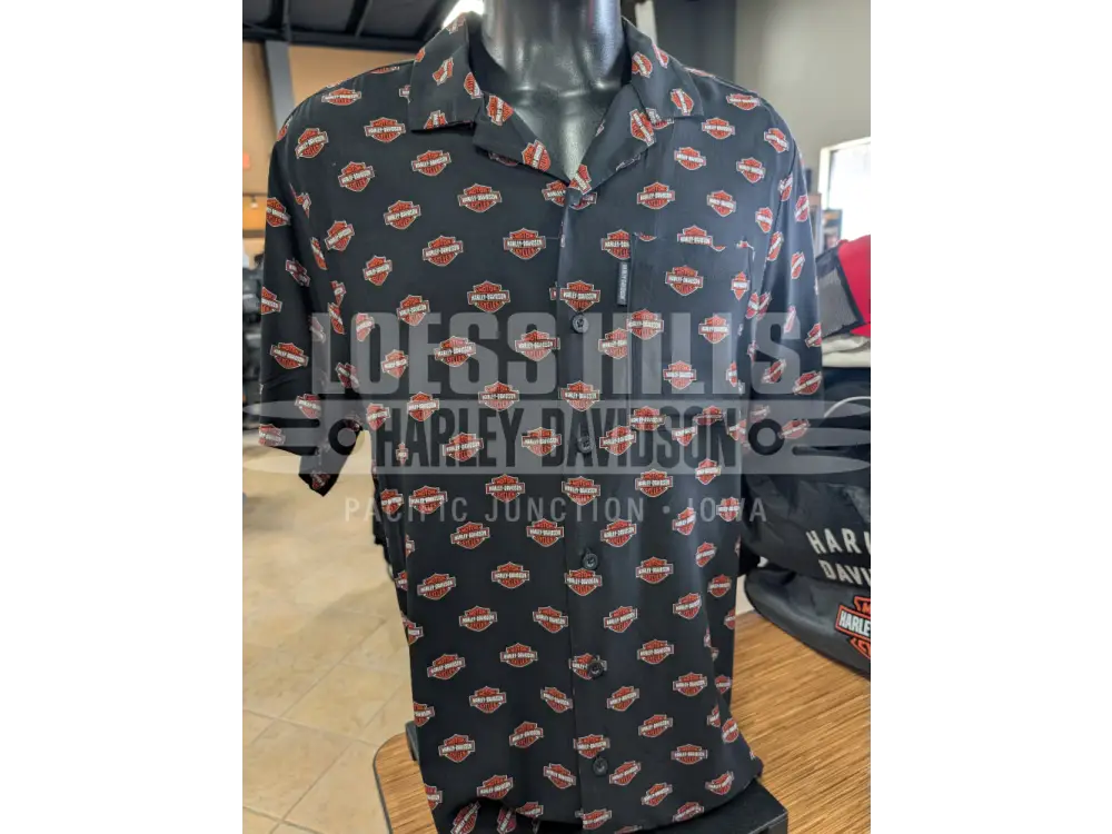 Harley-Davidson Men’s B&S Aloha Button Up T-shirt