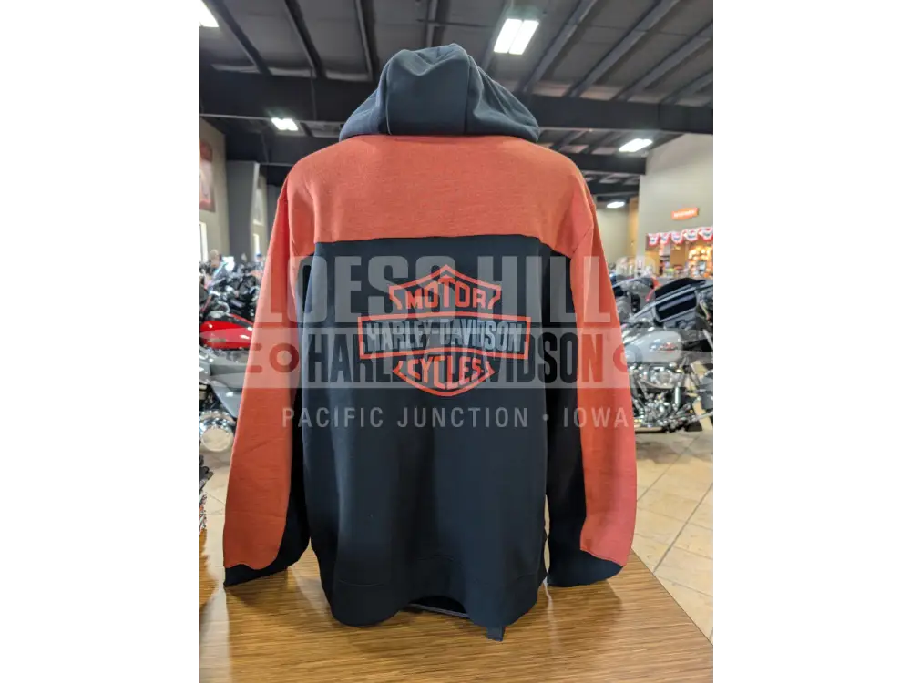 Harley-Davidson Men’s Black & Orange Zip hoodie 97282-26VM