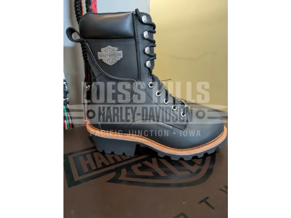 Harley-Davidson Men’s Black Tyson Lace-Up Logger Riding