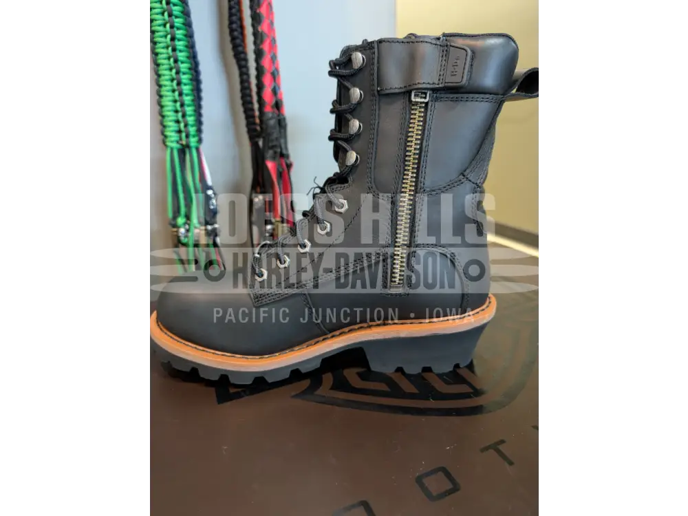 Harley-Davidson Men’s Black Tyson Lace-Up Logger Riding