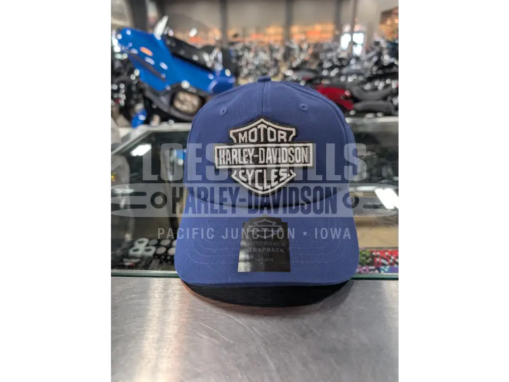 Harley-Davidson Men’s Blue B&S Adjustable Cap 97629-26VM