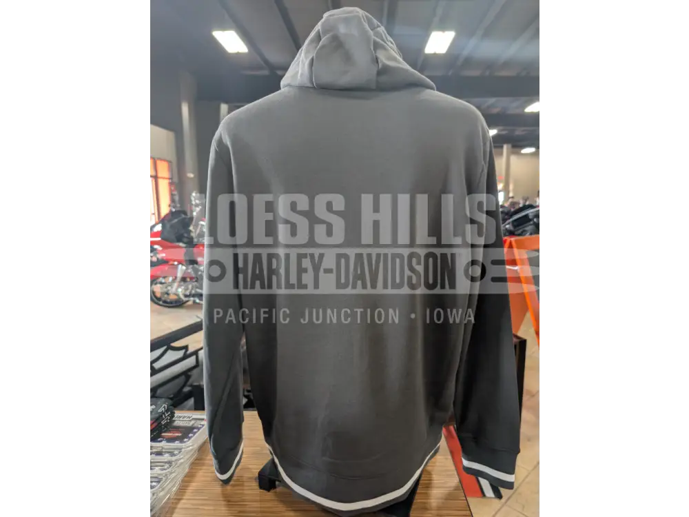 Harley-Davidson Men’s Grey & White B&S Hoodie 96141-26VM