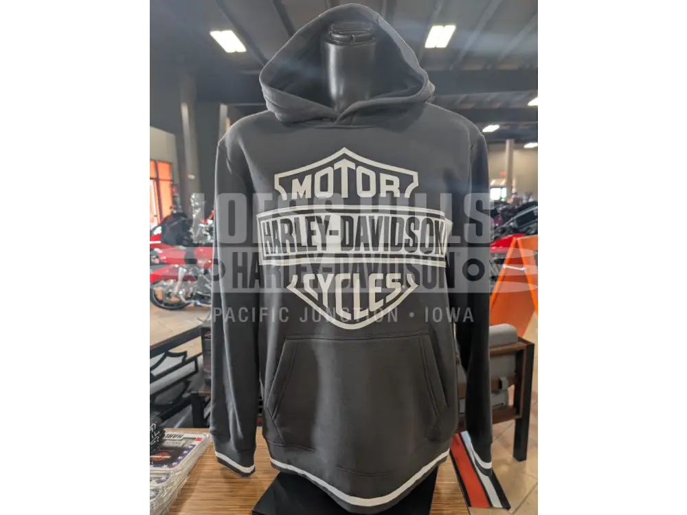 Harley-Davidson Men’s Grey & White B&S Hoodie 96141-26VM