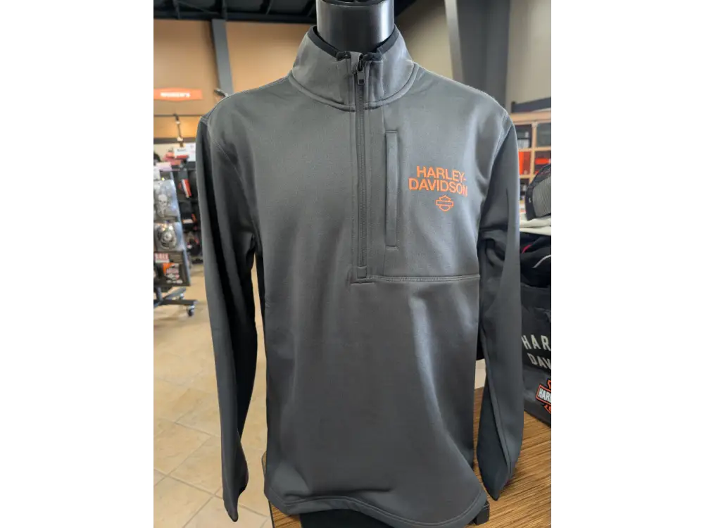 Harley-Davidson Men’s Heather Grey Hoodless Pullover Hoodie