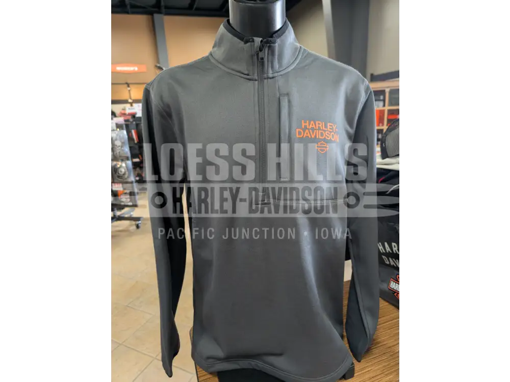 Harley-Davidson Men’s Heather Grey Hoodless Pullover Hoodie