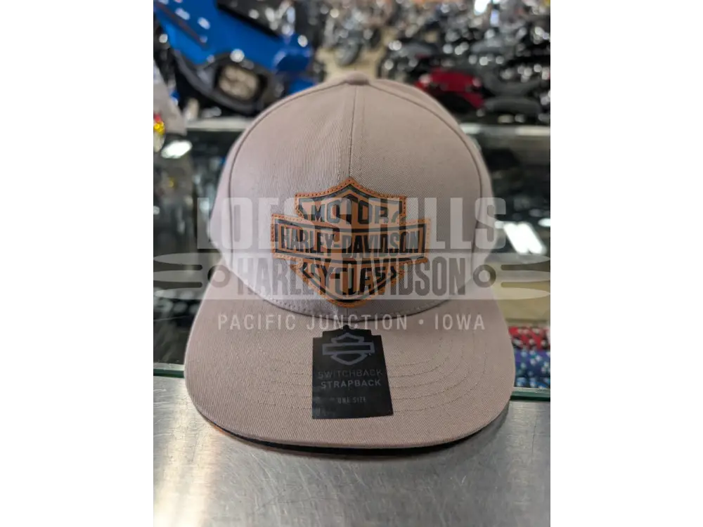 Harley-Davidson Men’s Leather B&S Switchback Cap 97769-25VM