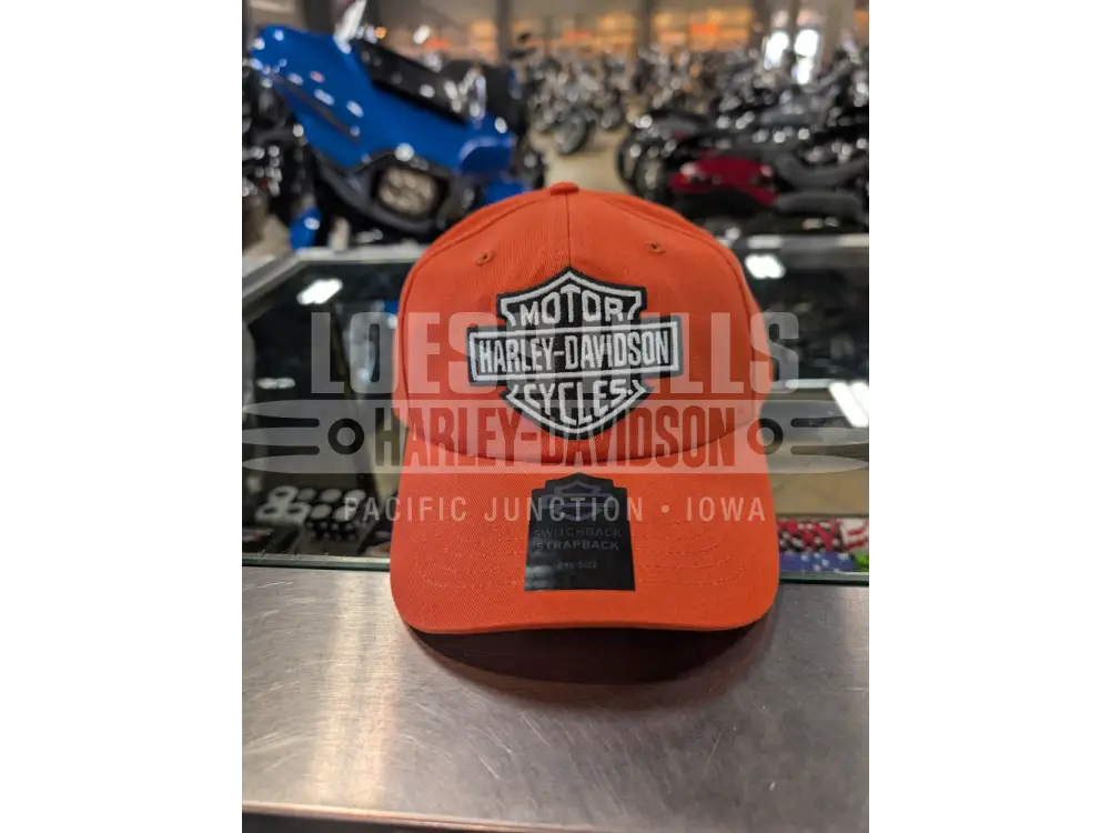Harley-Davidson Men’s Orange B&S Adjustable Cap 97630-26VM