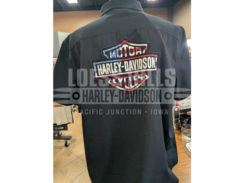 Harley-Davidson Men’s RWB B&S Button-Up T-shirt 96213-26VM