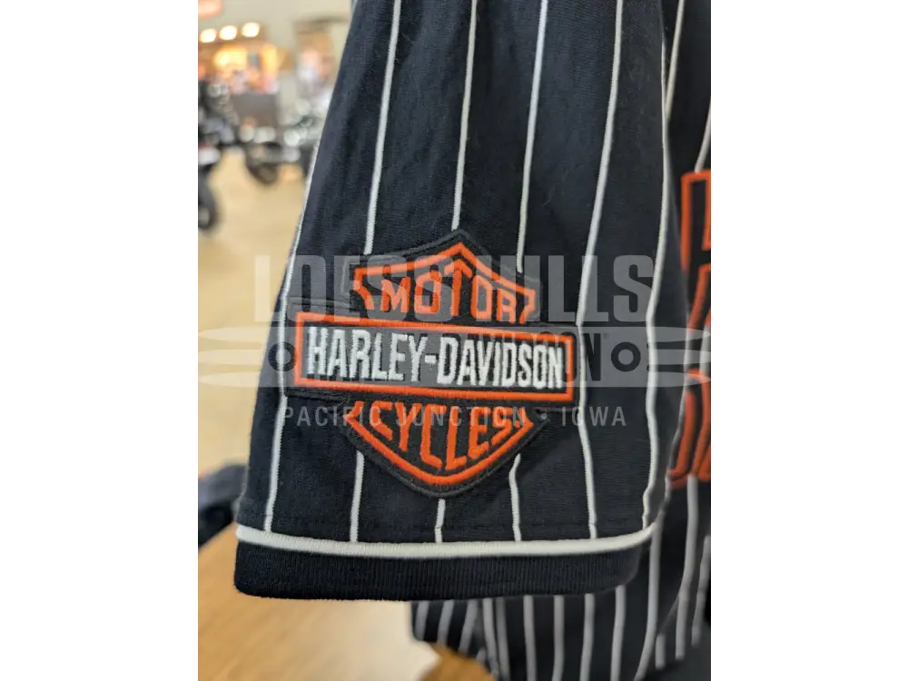 Harley-Davidson Men’s Striped Button-Up Baseball Jersey