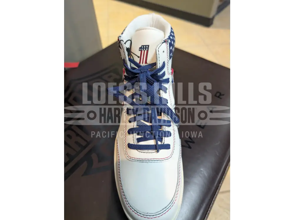 Harley-Davidson Men’s White RWB Grady Lace Up Shoes D96328