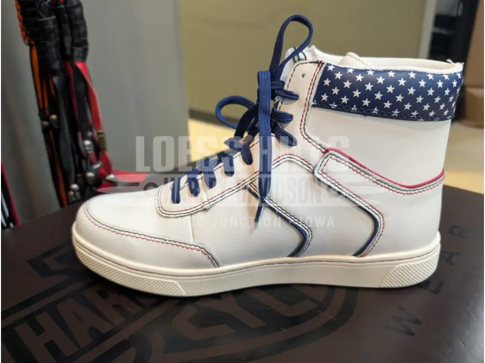Harley-Davidson Men’s White RWB Grady Lace Up Shoes D96328