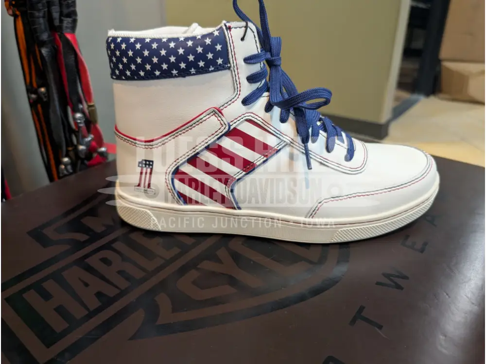 Harley-Davidson Men’s White RWB Grady Lace Up Shoes D96328