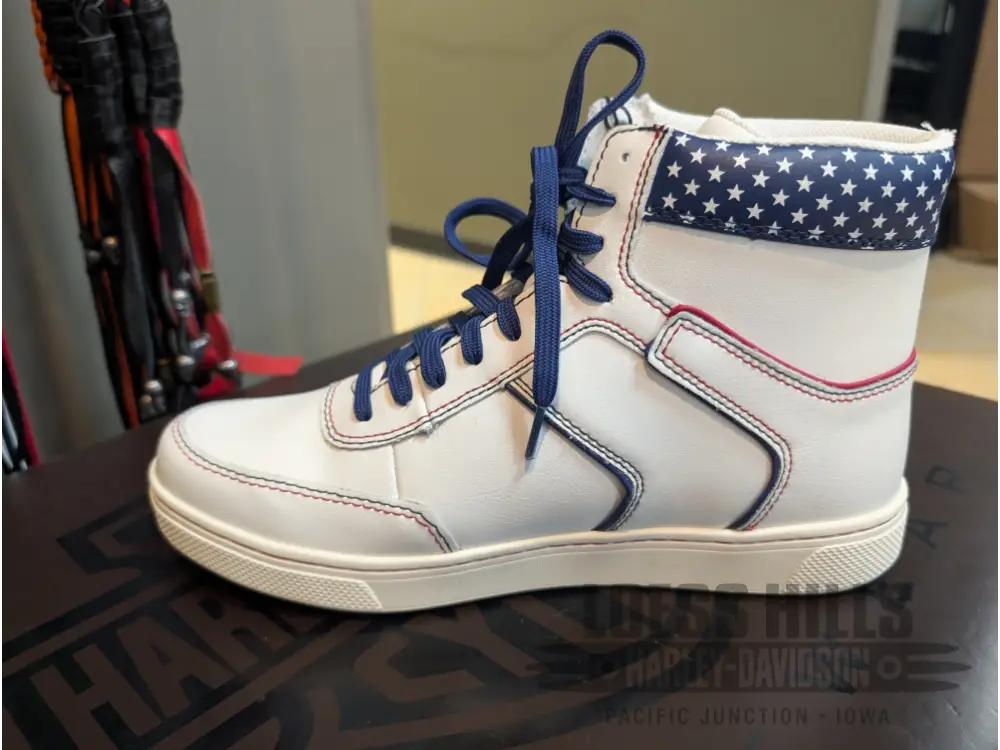 Harley-Davidson Men’s White RWB Grady Lace Up Shoes D96328