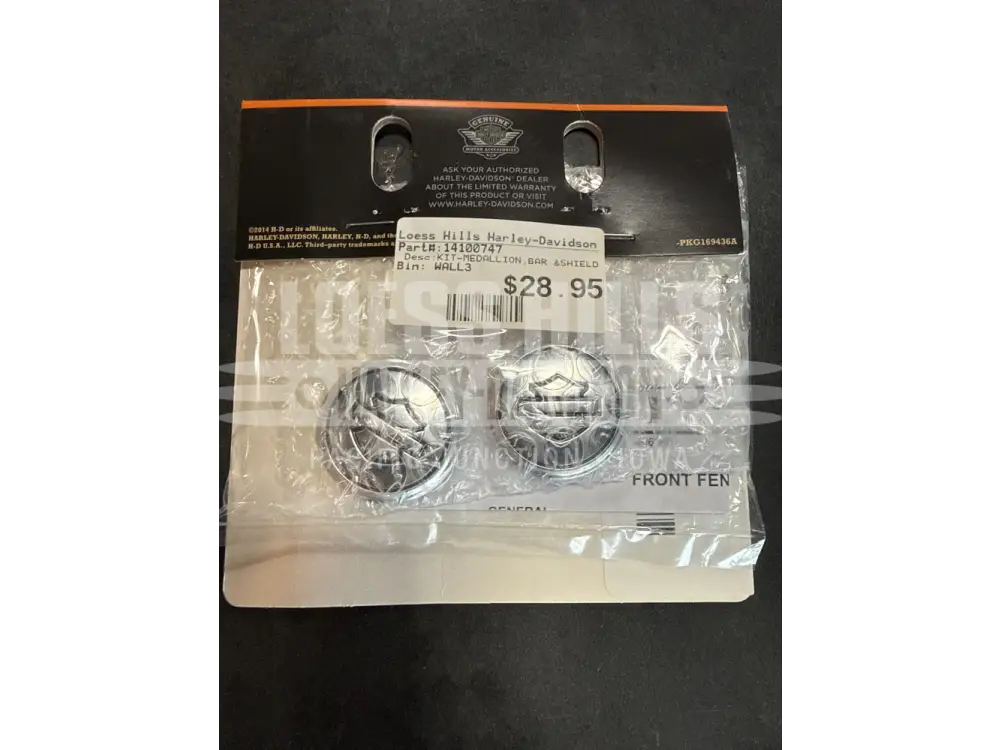 Harley Davidson OEM Flat Stick On Bar & Shield Medallion