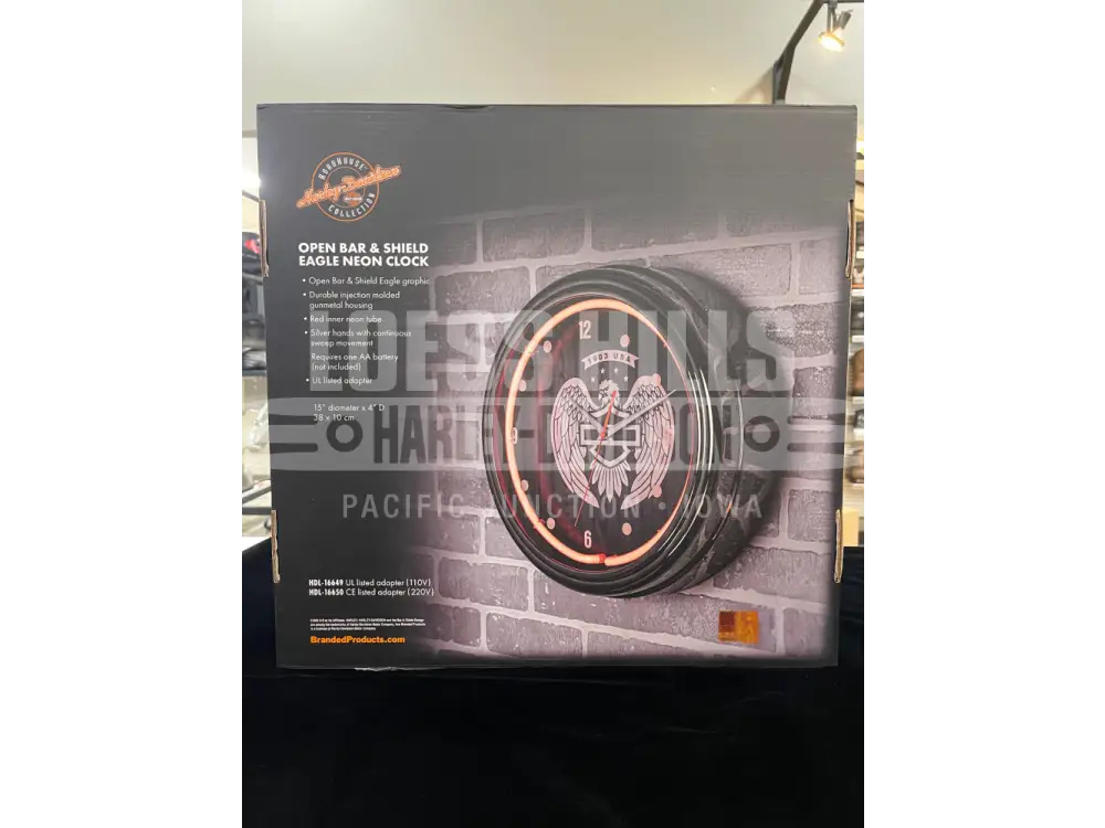Harley-Davidson Open B & S Neon Clock HDL-16649