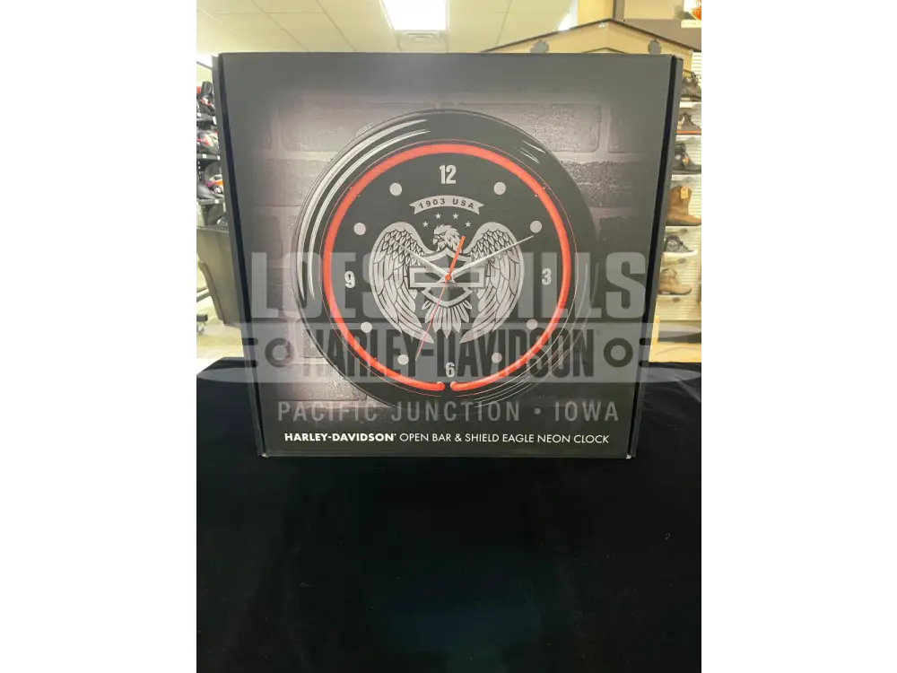 Harley-Davidson Open B & S Neon Clock HDL-16649