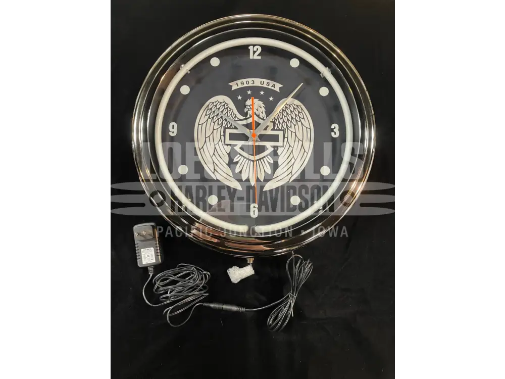 Harley-Davidson Open B & S Neon Clock HDL-16649